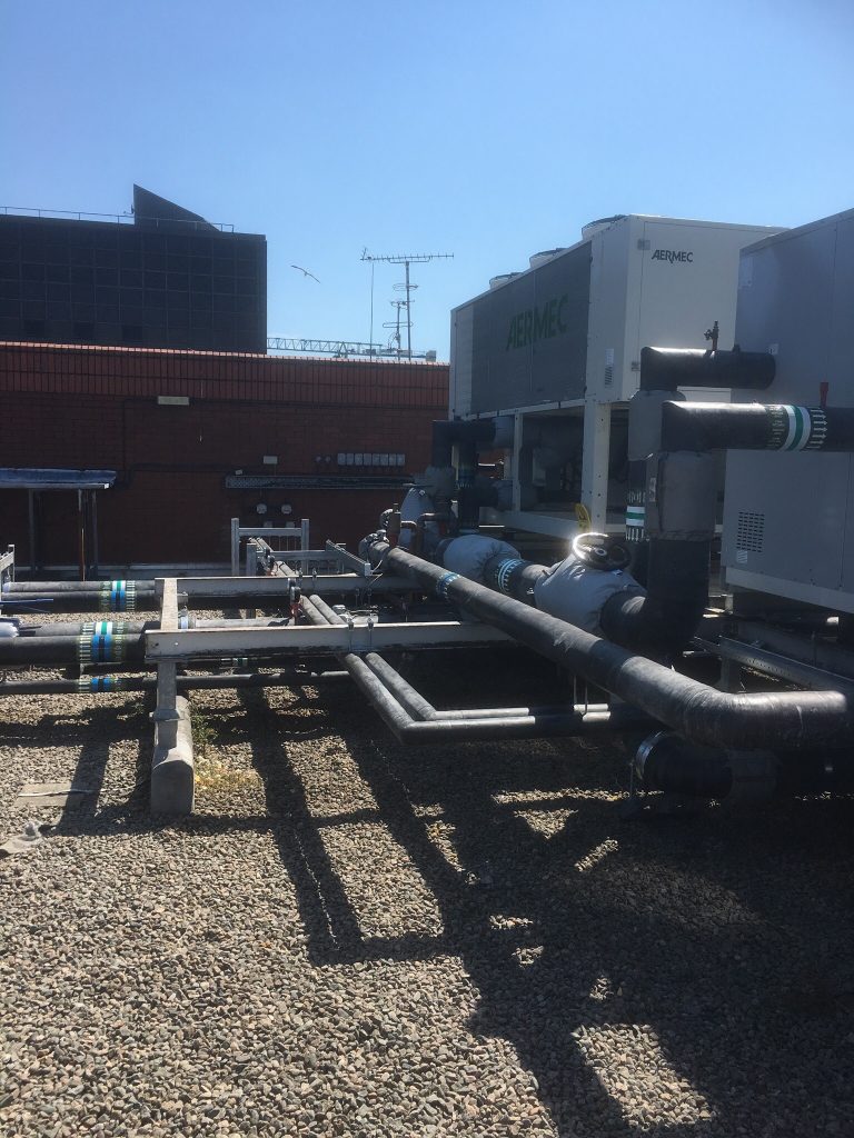 Recent Installation of Pipework at Chillers