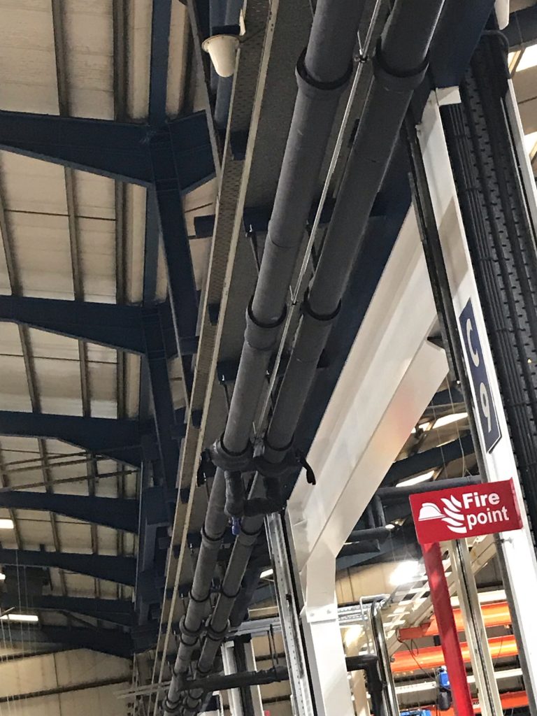 Chill lines for machines in a factory completed by our industrial / commercial team