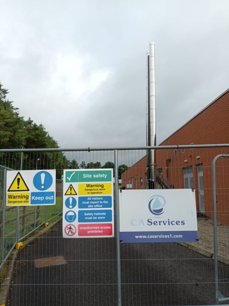 Installation of new Dinak twin wall flue