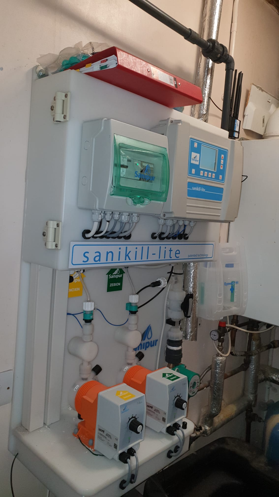 Installation of our Sanipur monochloramine water treatment unit.