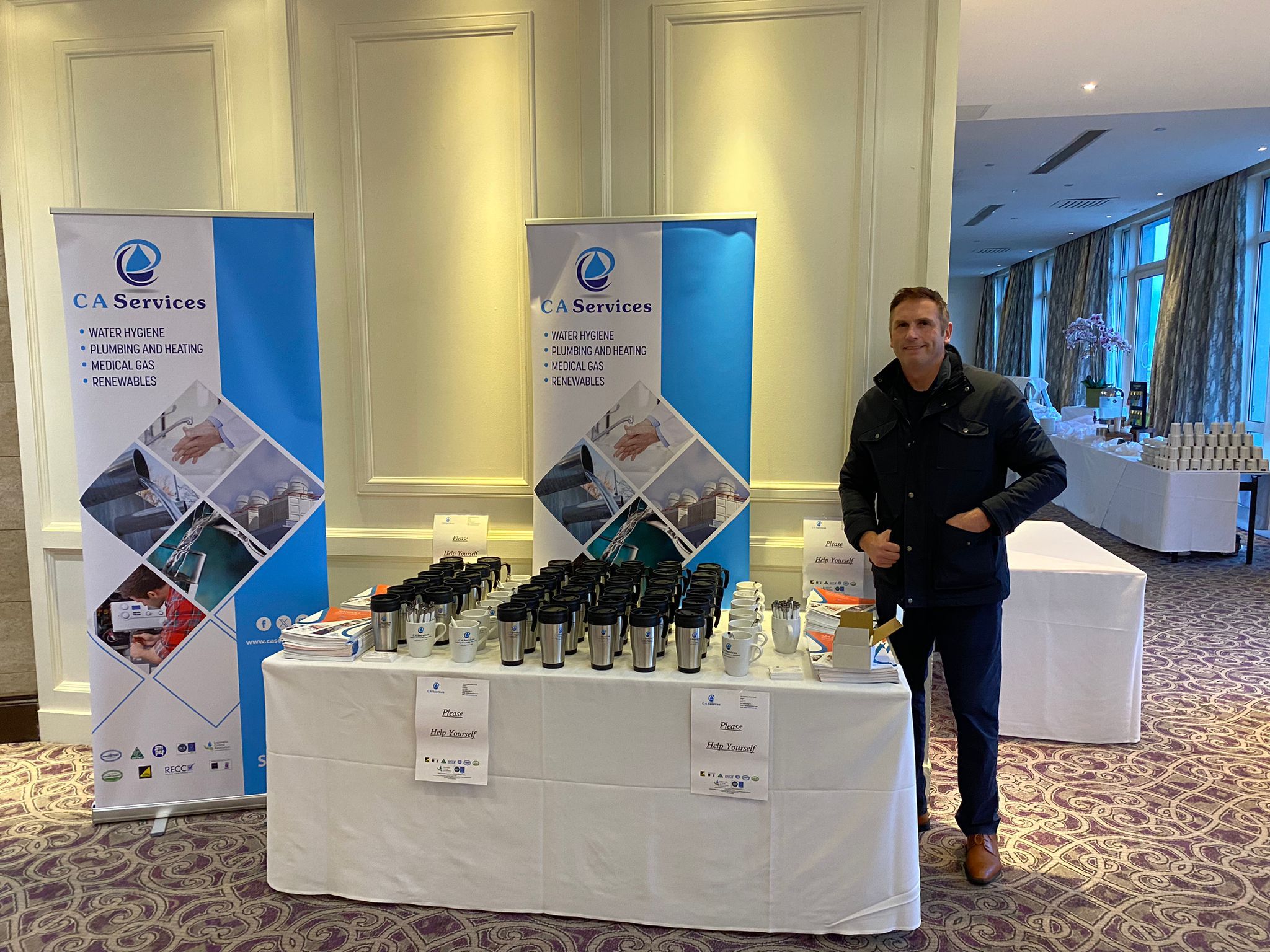 Promoting our services at a recent conference