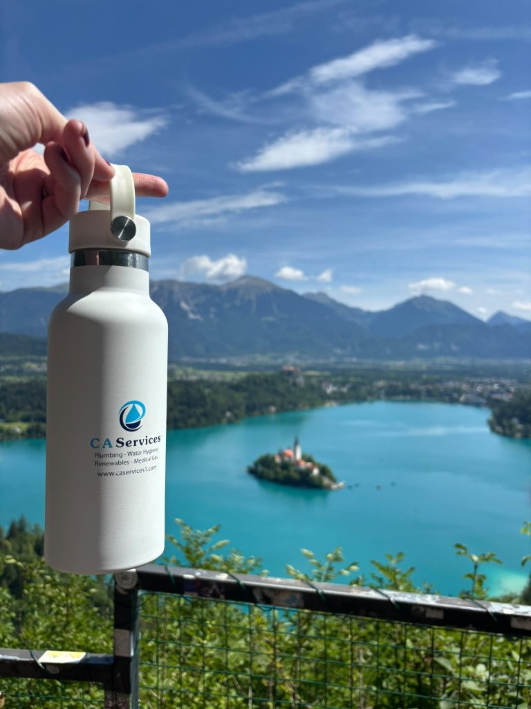 🌍 CA Services Water Bottle: European Tour Edition ✈️